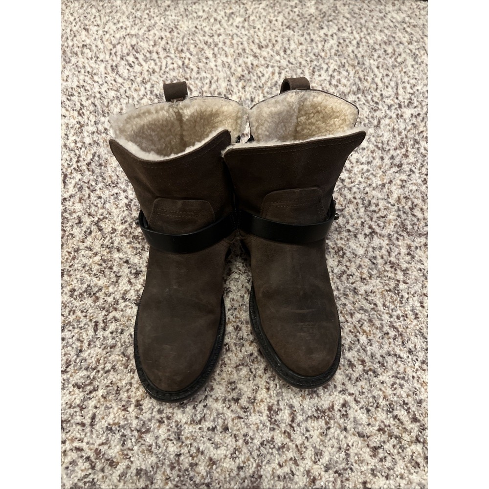 Rag & Bone Women Boot Brown Suede Ankle Boots Zip up Sz 35 EU 6 US Handmade